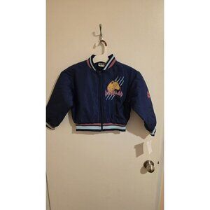 Def Leppard Jacket Girls Size 6 6x Navy Full Zip Bomber Jacket Size NWT Rock 80s